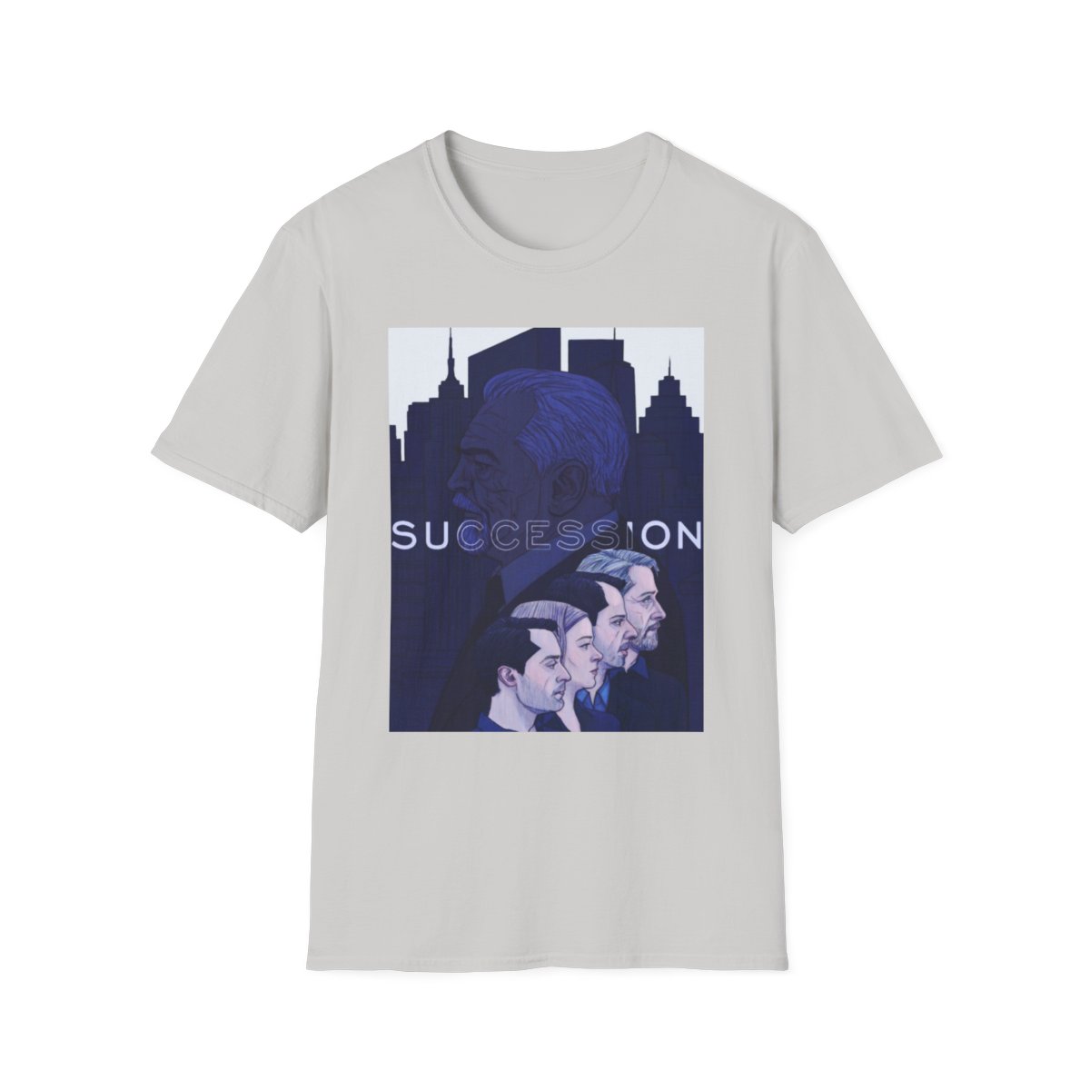 Succession TV Series Portrait T-Shirt | Roy Family Skyline Design | Succession - alternate angle 4, merchandise