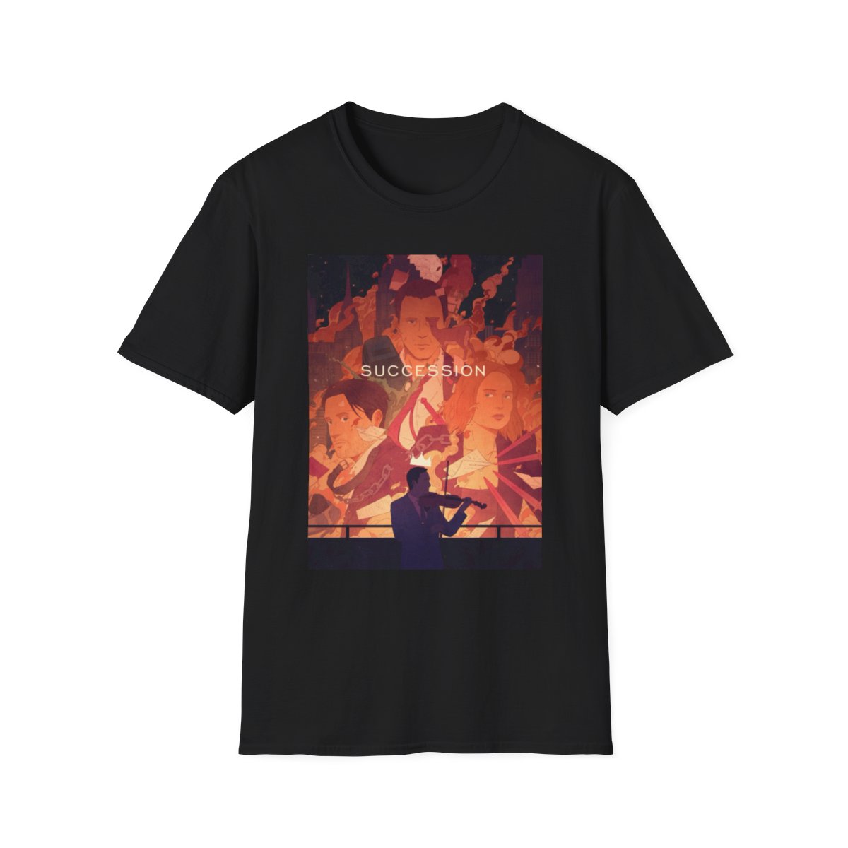 Succession TV Series Poster T-Shirt | Dramatic Cast Art | Succession
