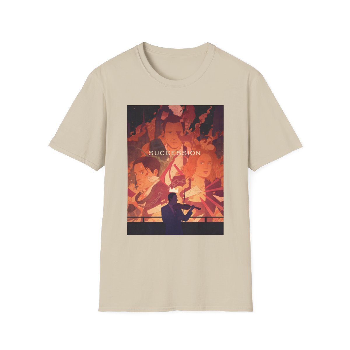 Succession TV Series Poster T-Shirt | Dramatic Cast Art | Succession - alternate angle 2, merchandise