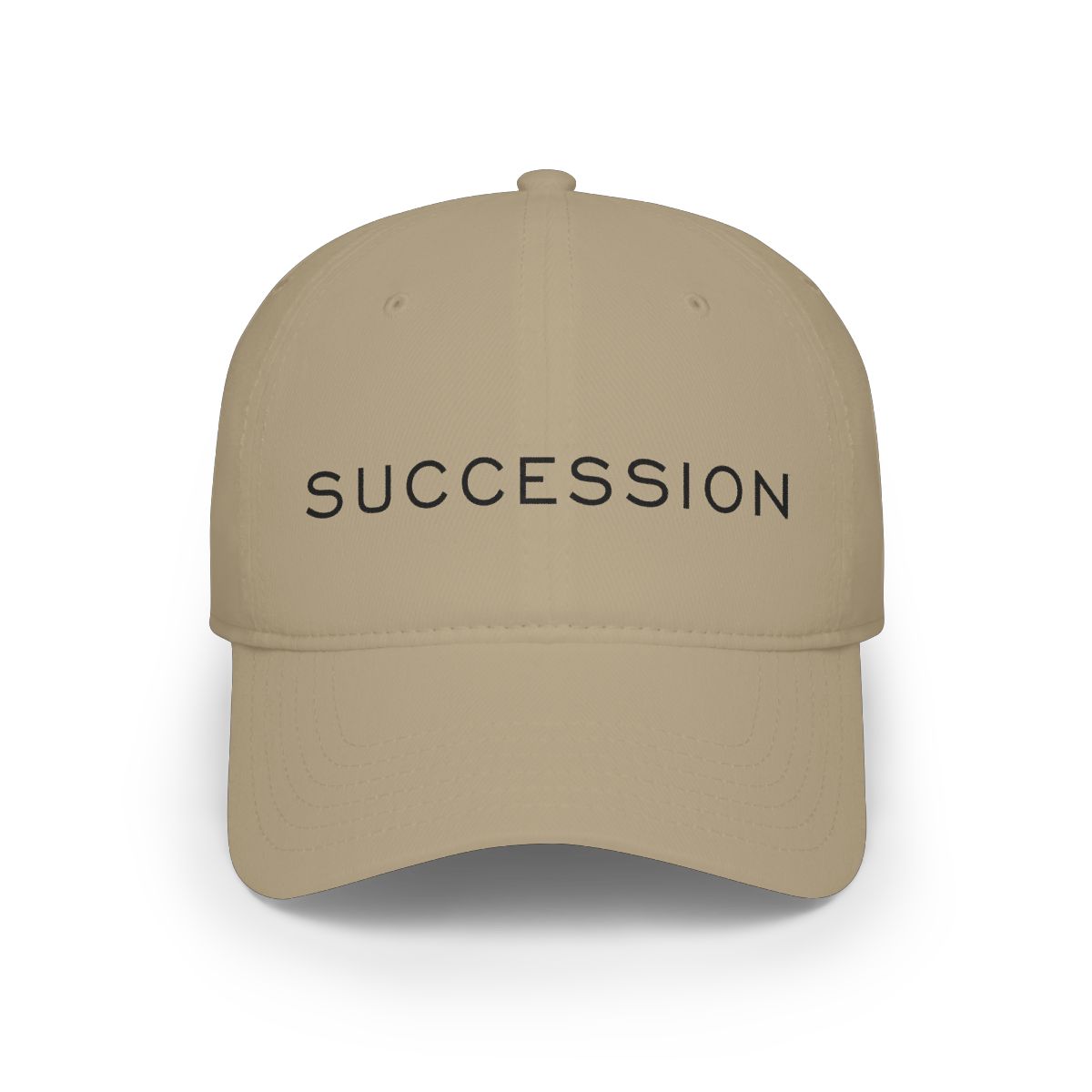 Succession baseball cap | Minimal embroidered text hat, neutral tan | Succession