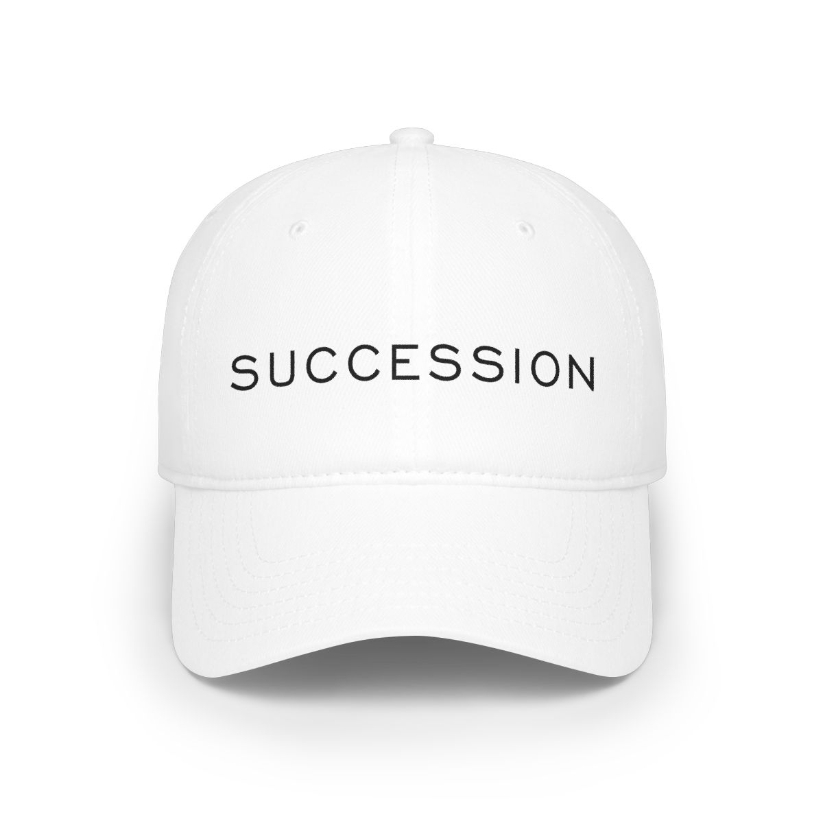 Succession baseball cap | Minimal embroidered text hat, neutral tan | Succession - alternate angle 2, merchandise