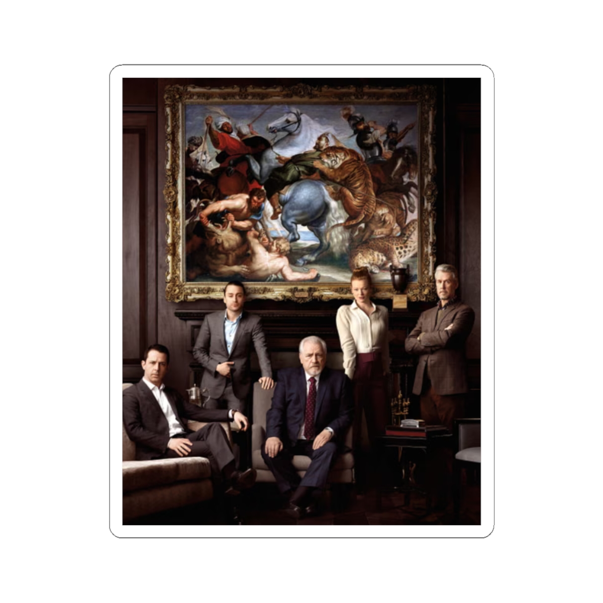 Drama Series Cast Portrait Kiss-Cut Sticker | TV Characters, Art Print | Succession