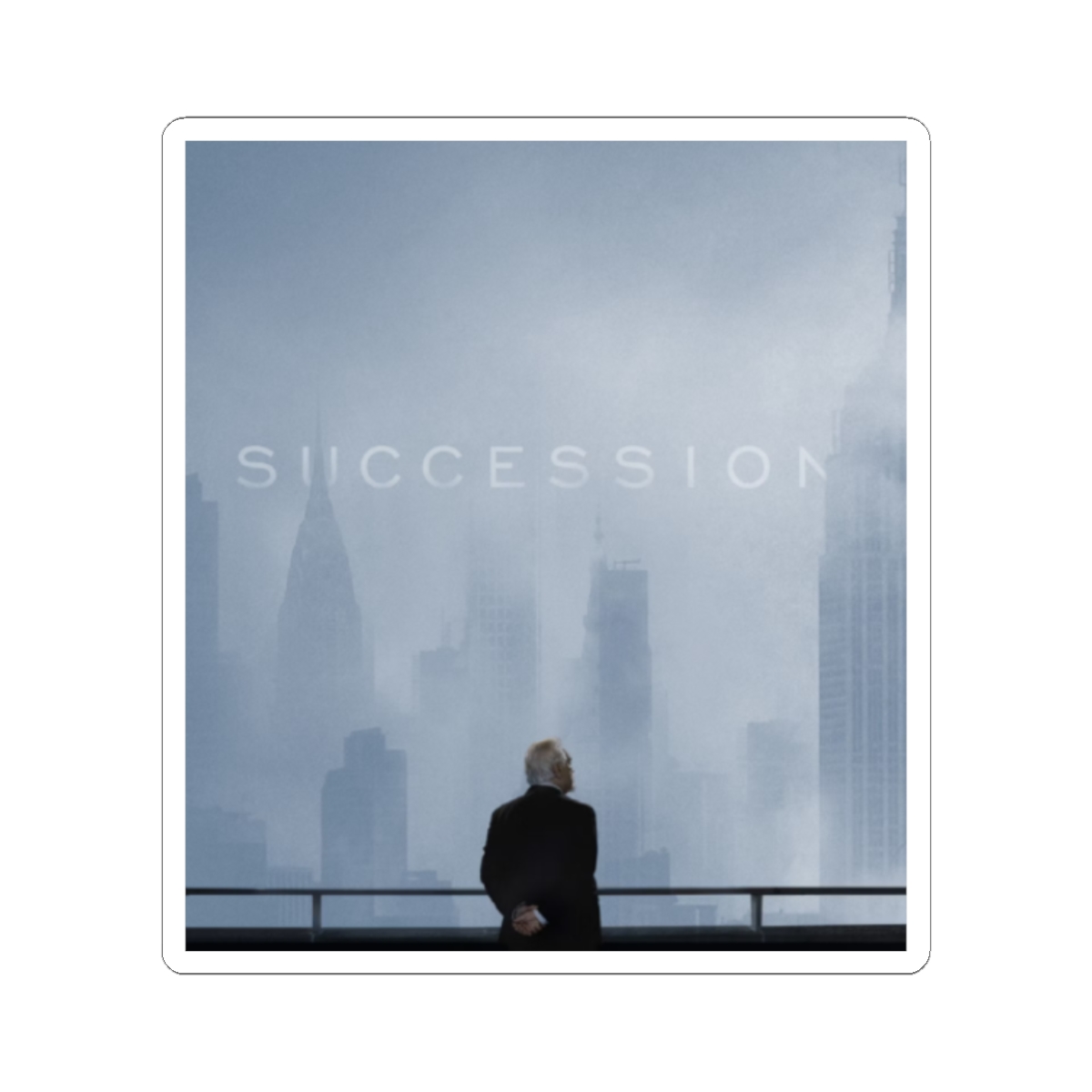 Succession TV Poster Sticker | Kiss-Cut Sticker | Succession - alternate angle 3, merchandise