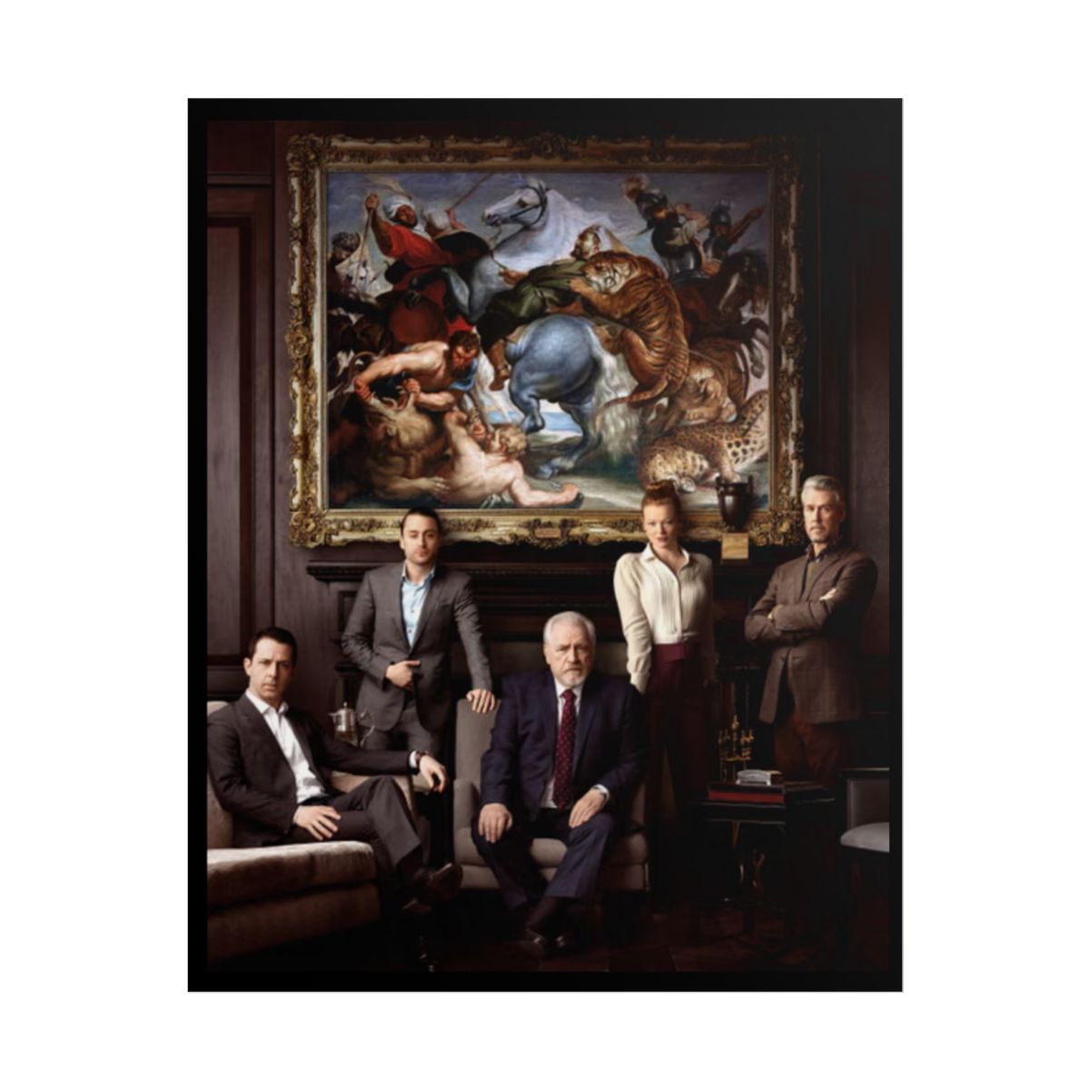 Dramatic Portrait Group Photo Poster | Rolled Poster | Succession - alternate angle 1, merchandise